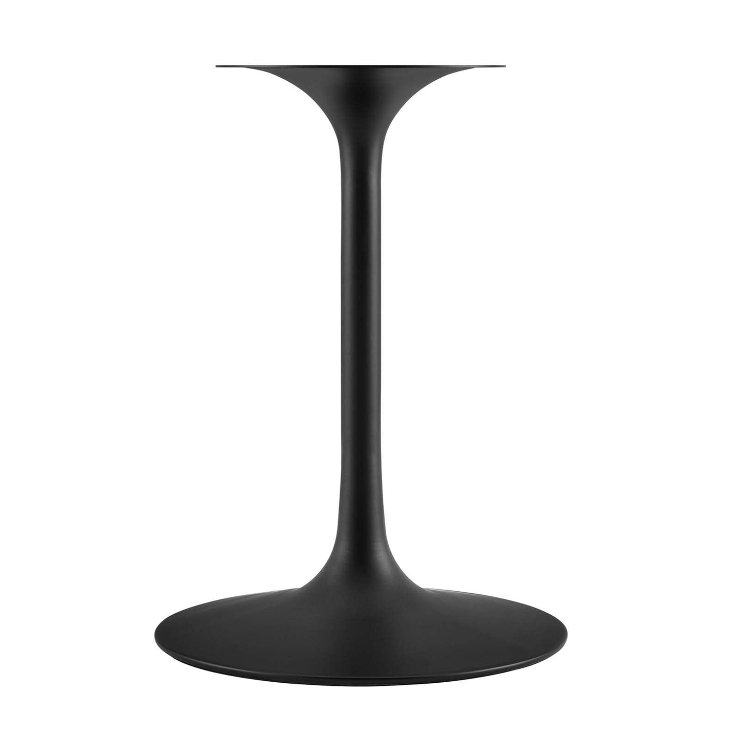 Modway Lippa 36" Round Wood Dining Table, White Top, Black Base