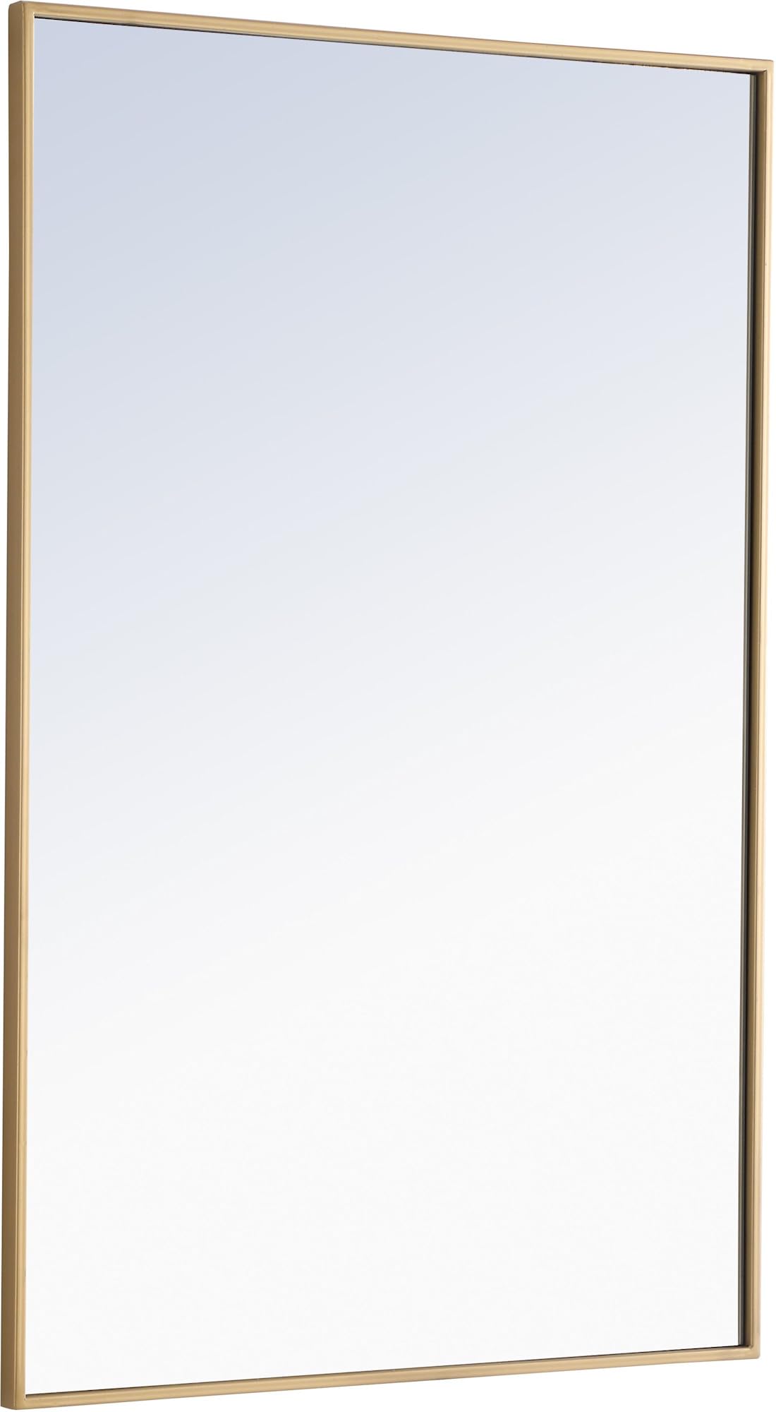 Elegant Decor Monet 42" x 28" Rectangle Metal Frame Mirror in Silver