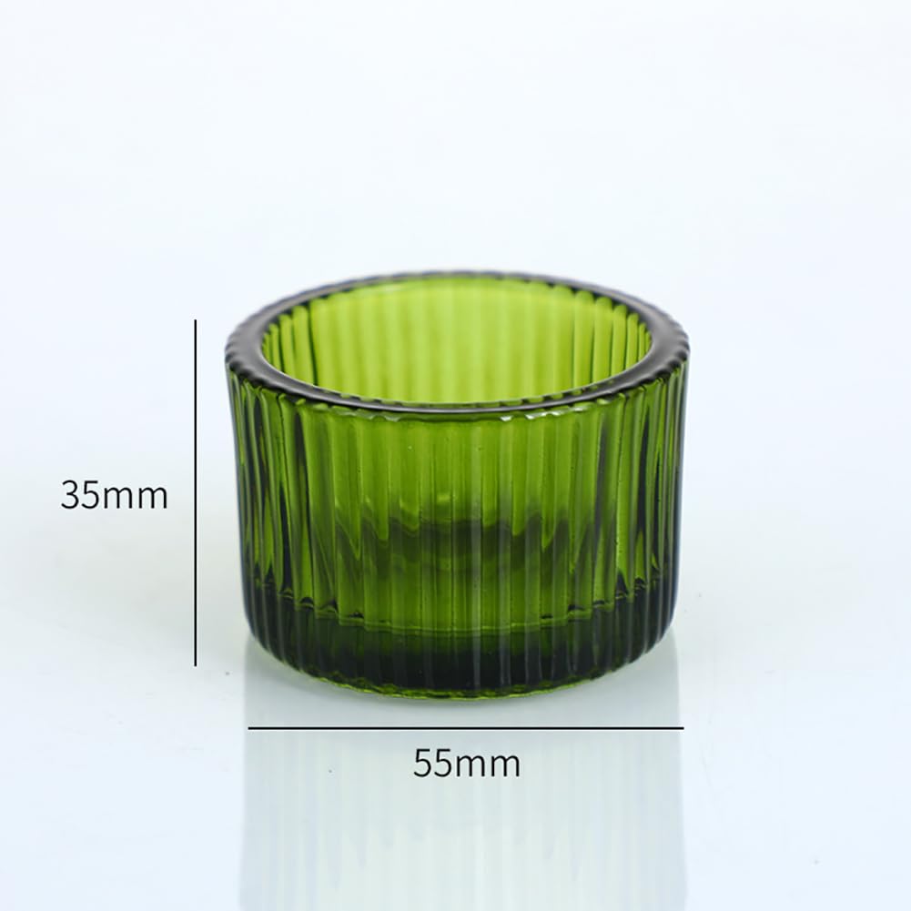 UUYYEO 2 Pcs Glass Tealight Candle Holder Clear Tea Light Candle Cups Votive Candles Holders Containers Floating Candles Holders Dining Table Candle Holder Wedding Table Centerpieces Purple