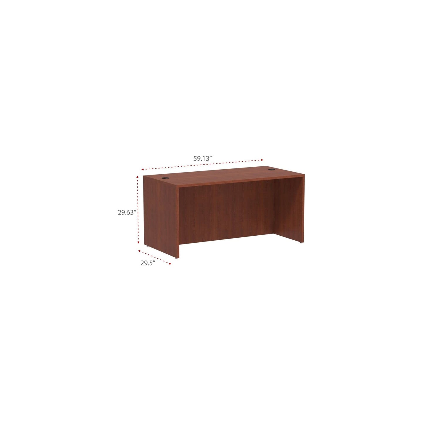 Alera Valencia Series 60 by 30 by 29-1/2-Inch Desk Shell, Medium Cherry