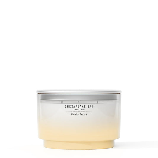 Chesapeake Bay, 14.5oz Golden Waves Scented Candle, Mood Evoking Fragrance, Sea Glass-Inspired Jar, Premium Soy Blend Wax with Essential Oils, Coastal Fragrance for Home Décor or Gifting