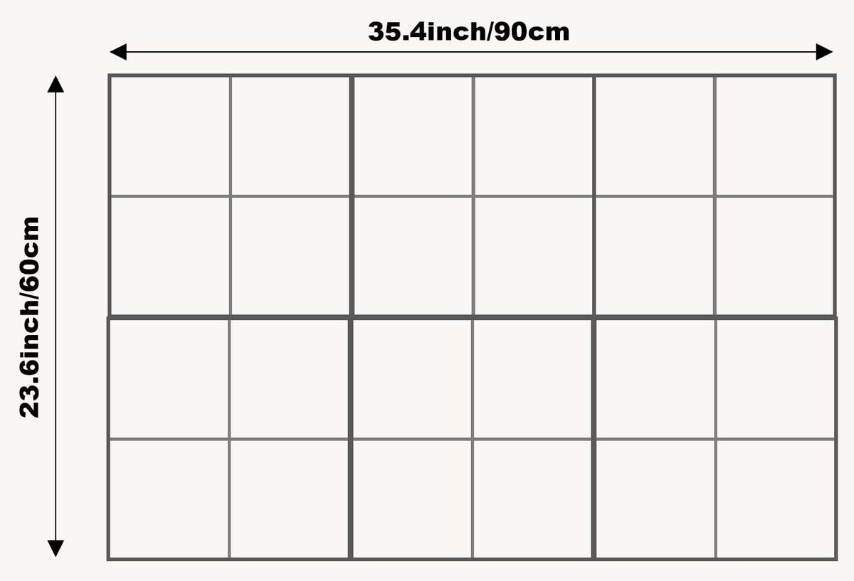 DECORITA Cork Board 24 x36 Alternative - 6 Pack Felt Wall Tiles with Safe Removable Adhesive Tabs, Cork Boards for Walls Home Office Pin Board Tack Board Cork Board - Gray Blue