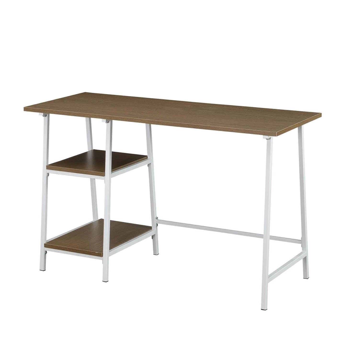 Convenience Concepts Designs2Go Trestle Wood Metal Desk, Driftwood/White