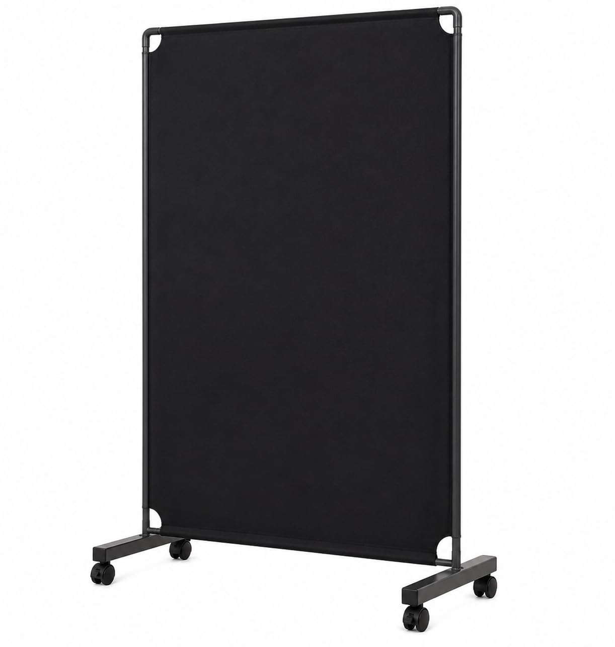 Rolling Room Divider with Wheels, Portable Privacy Screen Partition Wall, Freestanding Office Divider Panel, Non-See-Through Fabric, Locking Casters for Office Home Classroom Clinic, 50" W x 71" H