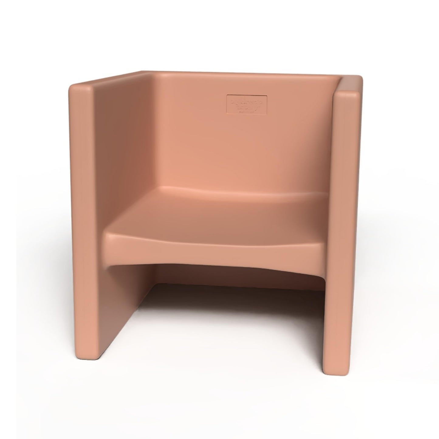 Children's Factory 3-in-1 Cube Chair for Kids, Flexible Seating Classroom Furniture, 1-Pack, Clay