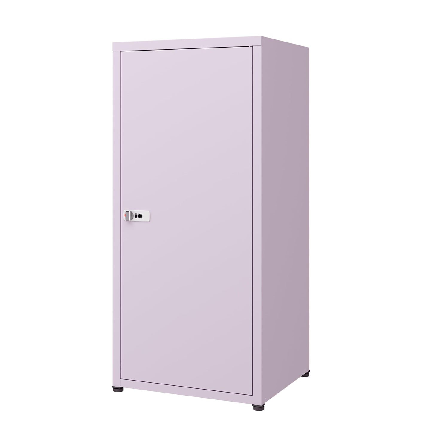 MIOCASA Metal Storage Cabinet with Lock, 3 Adjustable Shelves Single Door Steel Locker for Home, Office & Garage (Purple)