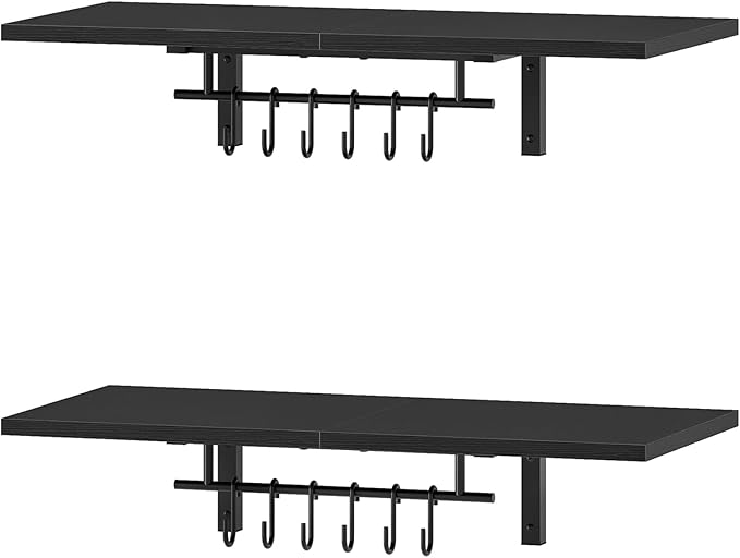 CHOEZON Wall-Mounted Pot Racks, Floating Shelves, Wall Shelves, Vintage Pot