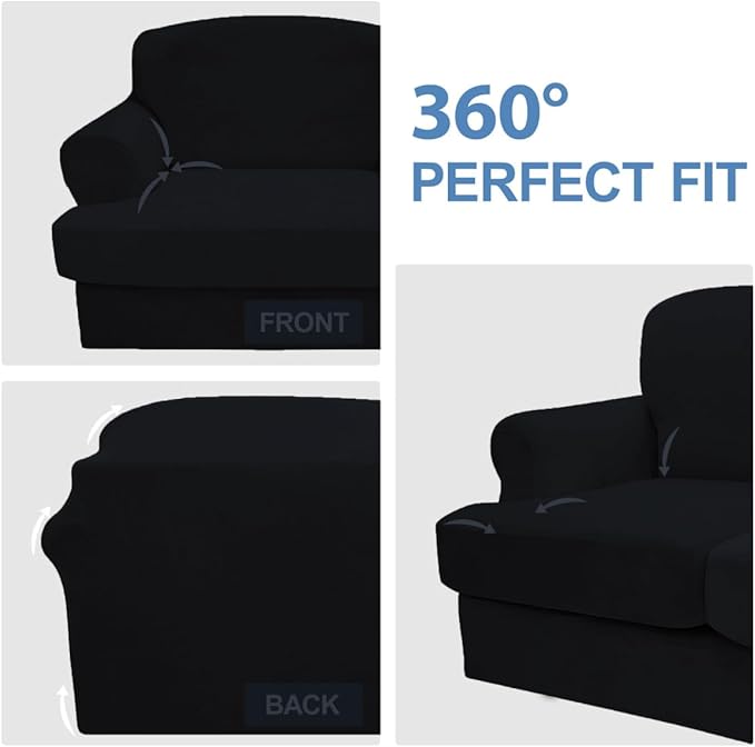 CUCRAF Cushion Sofa Cover 4 Piece Slipcovers, Soft Thick Velvet Couch Cover