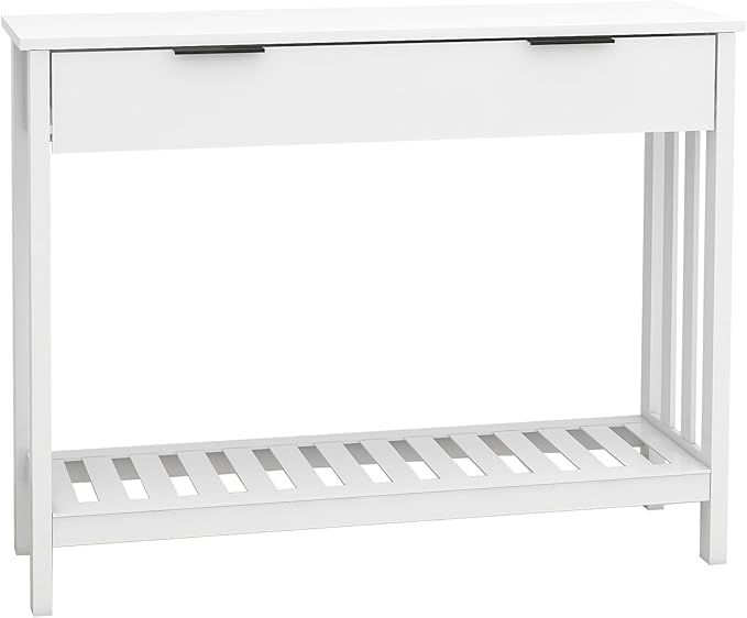 TaoHFE White Narrow Console Table