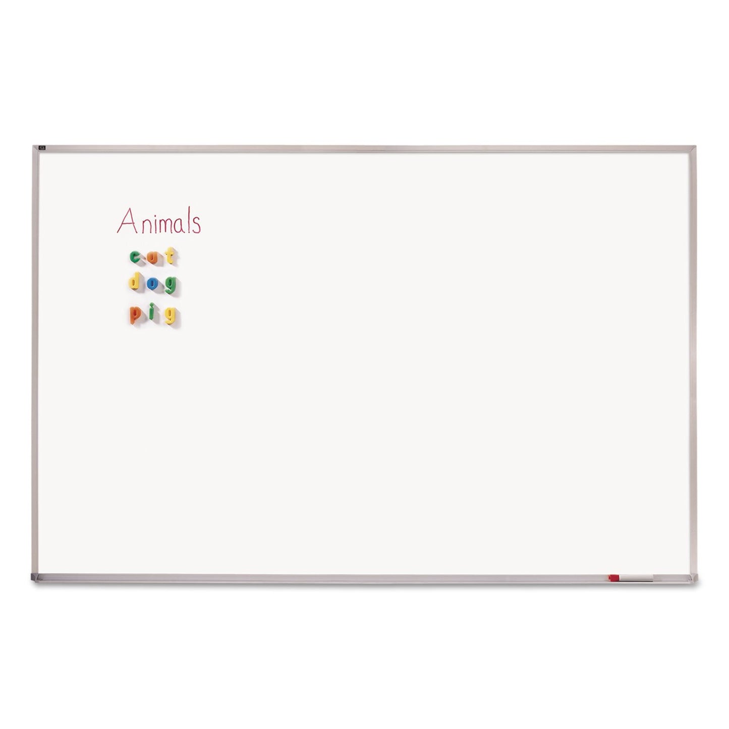 Quartet Dry Erase Magnetic White Board 96"W x 48"H, Porcelain Whiteboard, Silver Aluminum Frame (PPA408)