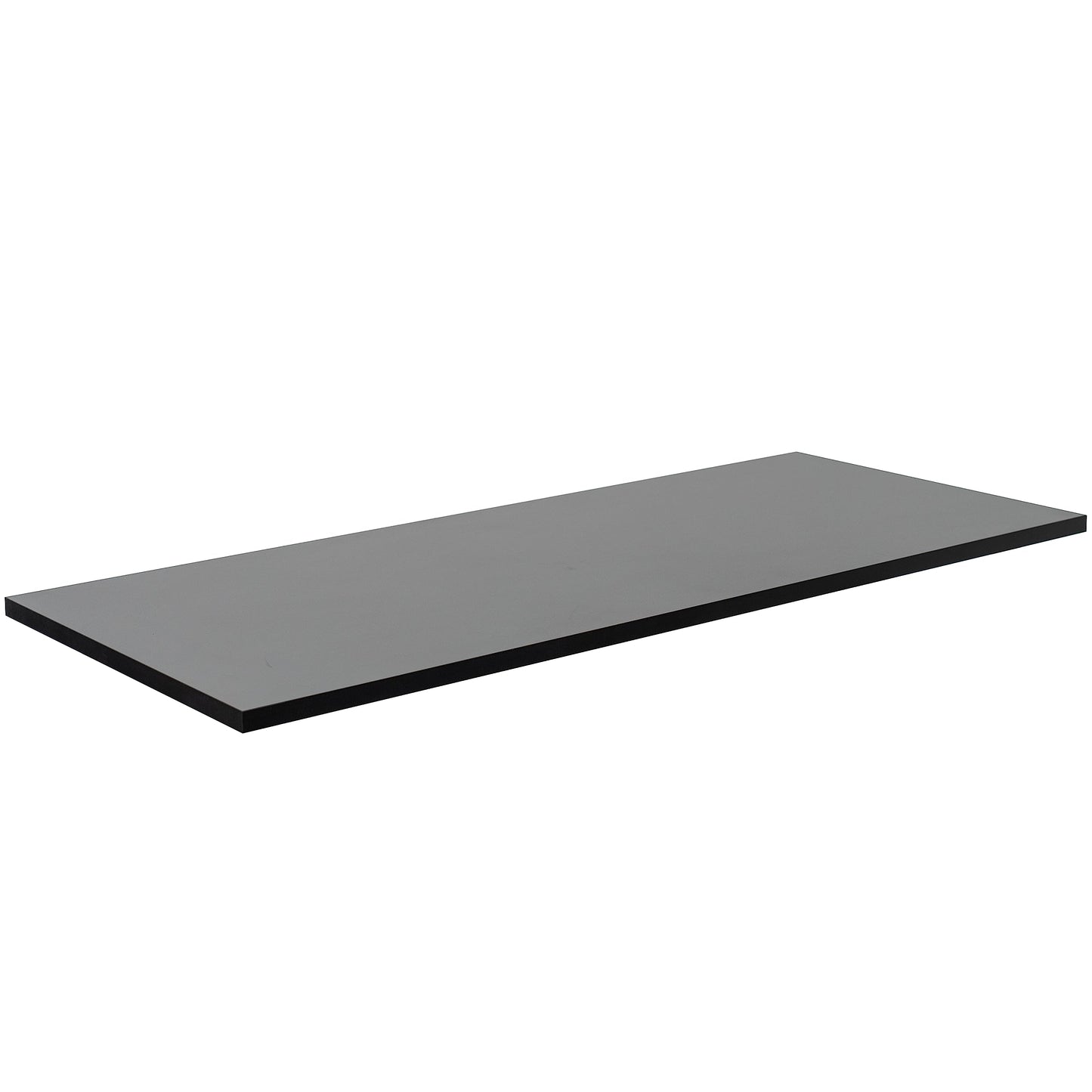 VIVO 55 x 24 inch Universal Solid One-Piece Square Corner Table Top for Standard and Sit to Stand Height Adjustable Home and Office Desk Frames, Black, DESK-TOP55B-S