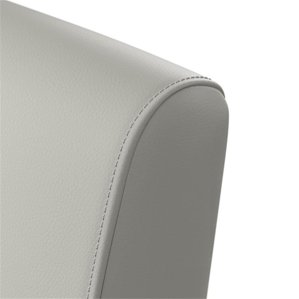 Bush Business Furniture Arrive Bariatric Waiting Room Guest Chair with Arms in Light Gray Vinyl, Reception Area Seating for Office and Lobby