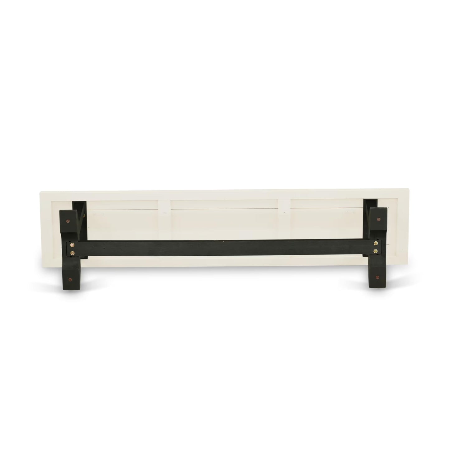 East West Furniture VB627 V-Style Mid Century Modern Dining Bench with Wooden Seat, 72x15x18 Inch, Multi-Color