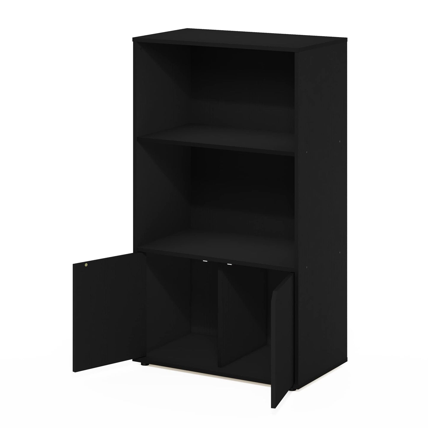 Furinno Jaya Kitchen Storage Shelf with Cabinet, Americano