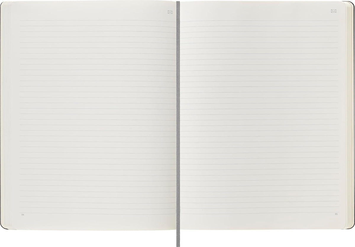 Moleskine Smart Notebook, Smart Writing System, Digital Notepad with Hard Cover, Ruled Pages and Elastic Closure, Size Extra Large 19 x 25 cm, Colour Black