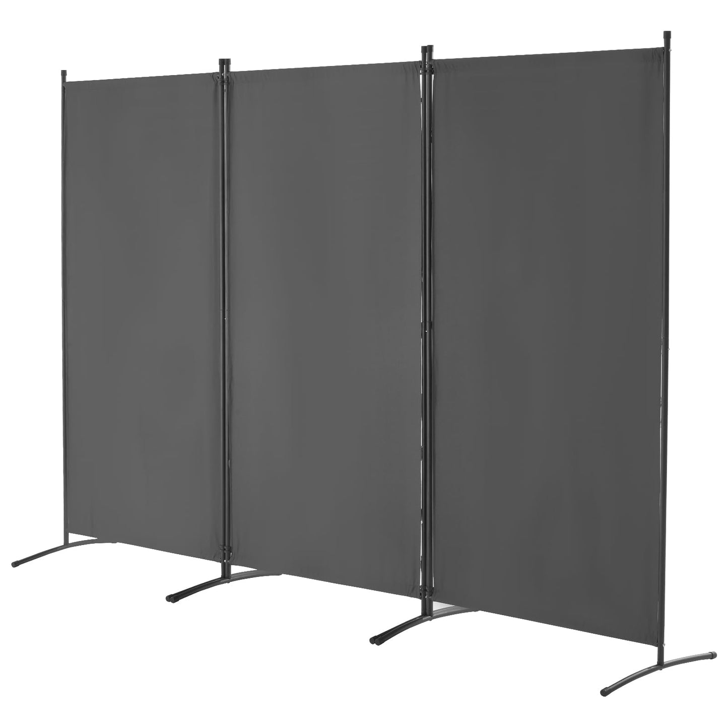 VEVOR Room Dividers, 3 Panel Room Divider, Folding Privacy Screen and Portable Partition Divider for Room Separation, Freestanding Room Partitions for Office, Bedroom, Study, Grey