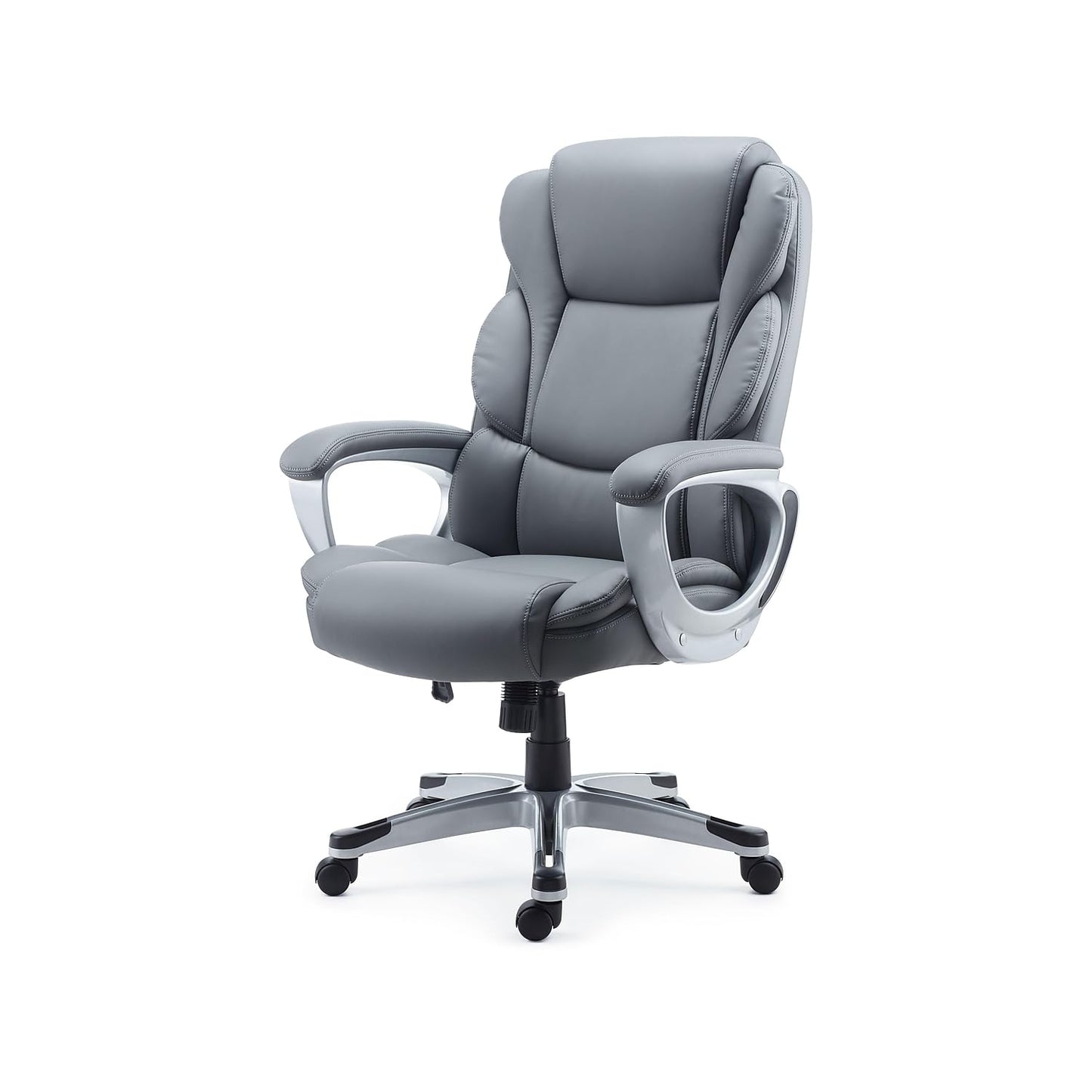 STAPLES Mcallum Bonded Leather Managers Chair Gray