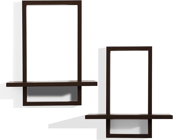 PHOENANCEE Square Floating Shelves, Wall Plants Holder, Bathroom Wall Decor