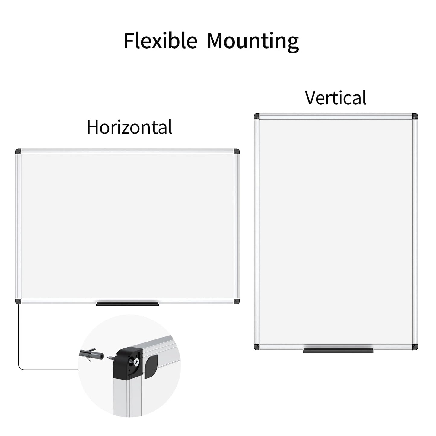 VIZ-PRO Magnetic Dry Erase Board, 36 X 24 Inches, Pack of 2, Silver Aluminium Frame