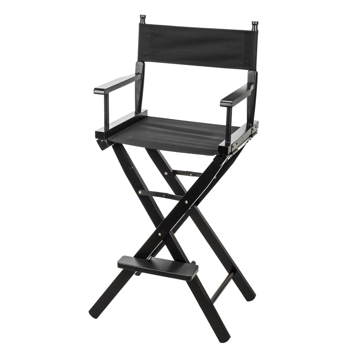 CLAR DC-30 Film Director's Chair (Black Wood with Black Seat & Back)