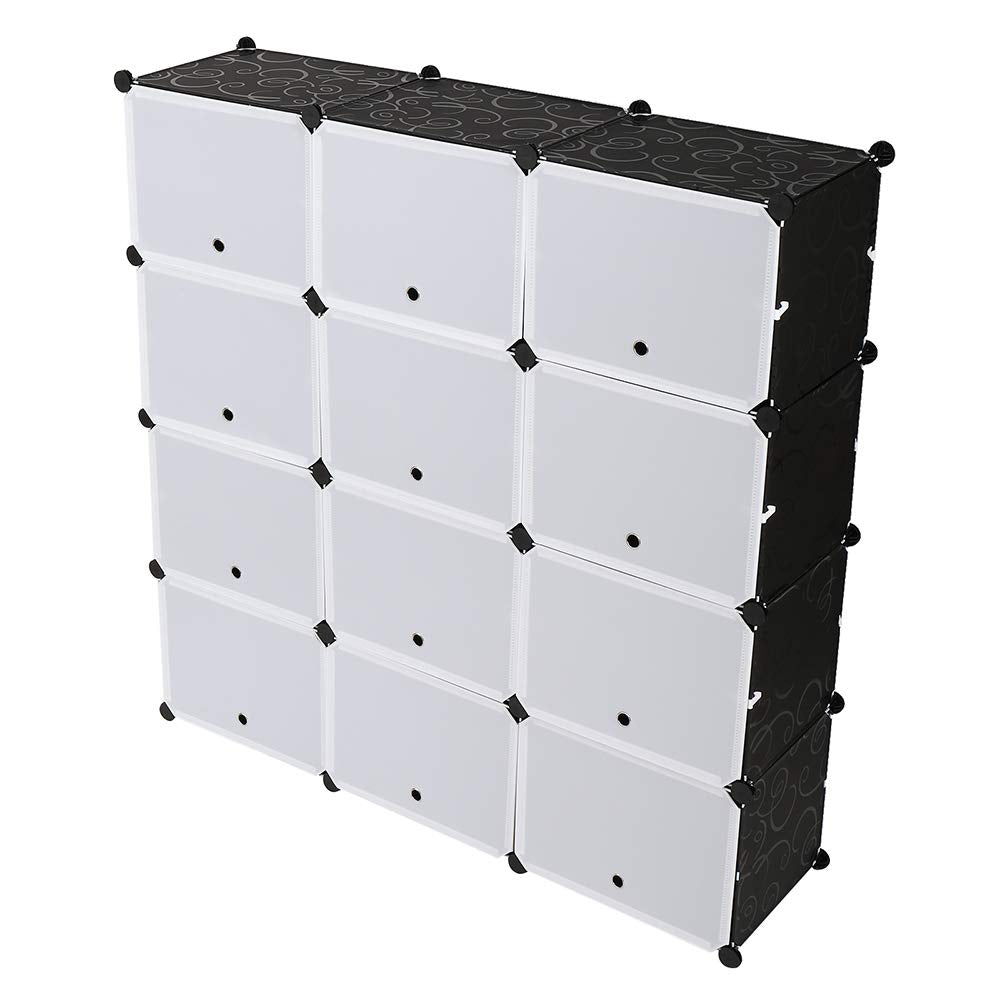 BILEK Shoe Rack Storage Organizer 7 Tier Shoe Storage Cabinet 48 Pair Portable Hidden Shoe Rack for Closet Hallway Bedroom Entryway,White(48" x 12" x 48")