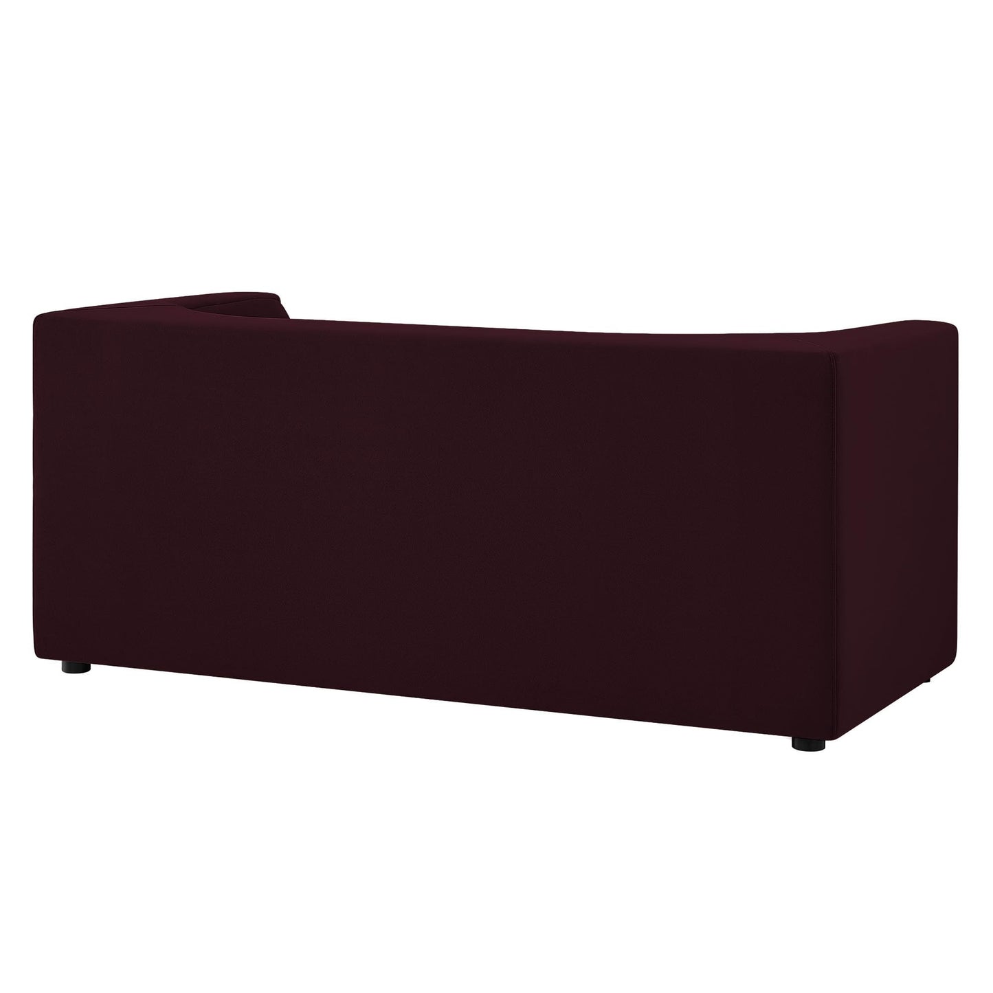 Modway Hilda 67 Inch Modern Curved Back Performance Velvet Loveseat in Mulberry – Plush Upholstered 2-Seat Sofa for Living Room, Apartment, Office