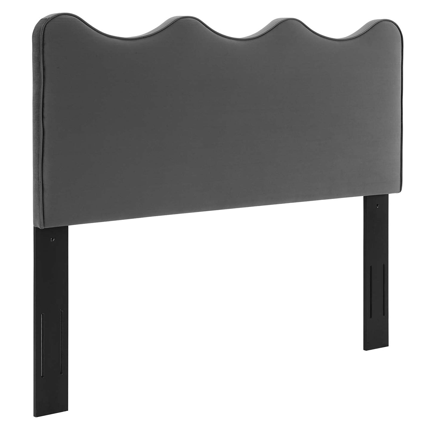 Modway Athena Performance Velvet Twin Headboard in Charcoal