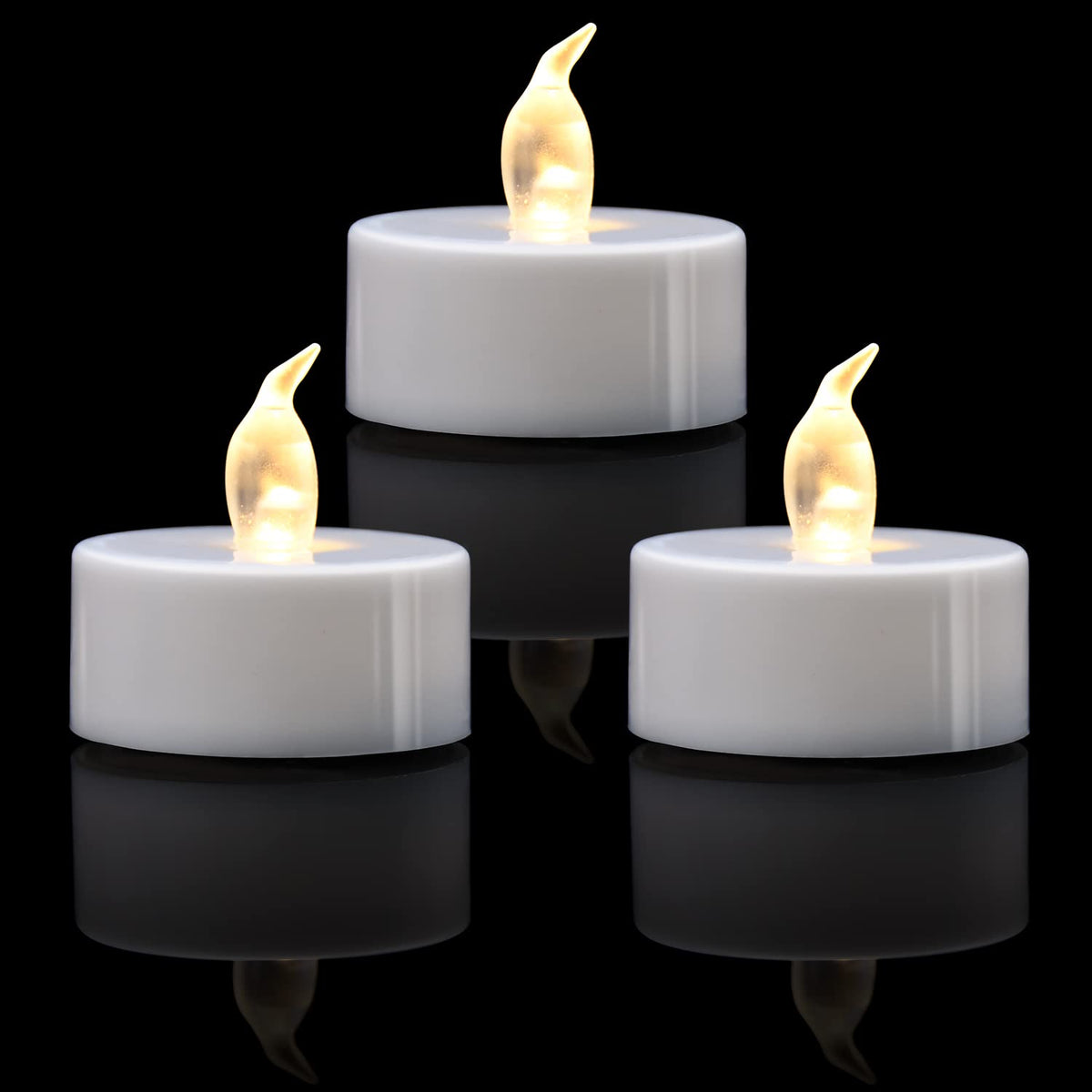 KOABY 400 Pack Warm White LED Tea Lights, Last 100H+, Flickering Flameless Battery Operated Tea Lights for Decor