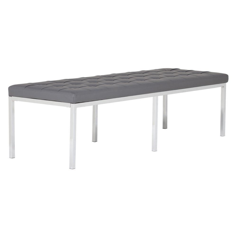 Studio Designs 72013 Bonded Leather Lintel 60" Bench, Smoke