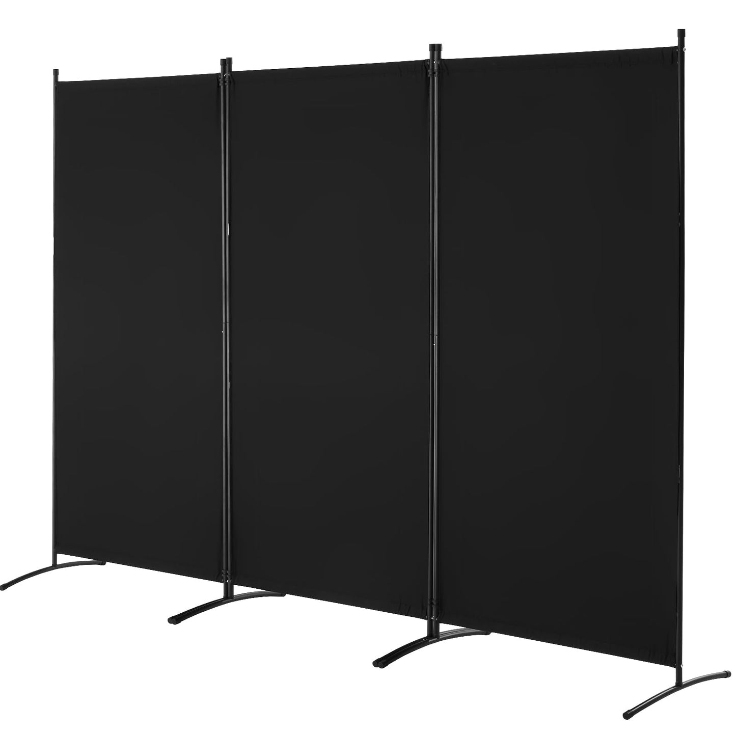 VEVOR Room Divider, 3 Panel Room Divider, Folding Privacy Screen and Portable Partition Divider for Room Separation, Freestanding Room Partitions for Office, Bedroom, Black