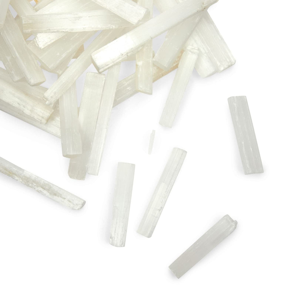 Wellbrite Selenite Crystal Wands - Energy Clearing Meditation Set & Bulk Selenite Sticks - Chakra Balancing Healing & Crystals and Healing Stones - Raw Bulk Sticks - 3-5 in, 3 Lb