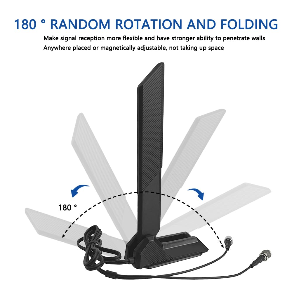ZAHARA WiFi 6e Antenna 2T2R Dual Band 2.4G/5G/ 6G/ Replacement for ASUS ROG Strix B560 B660 Z490 Z590 Z690 X570 H610 H670 M13H M12 M11 Motherboard Wireless Network Router Laptop WiFi 6E Antenna