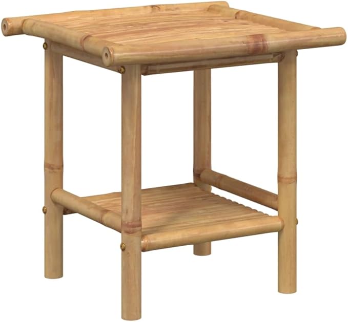 Natural Bamboo Fiber Coffee Table Square Modern Eco-Friendly Furniture