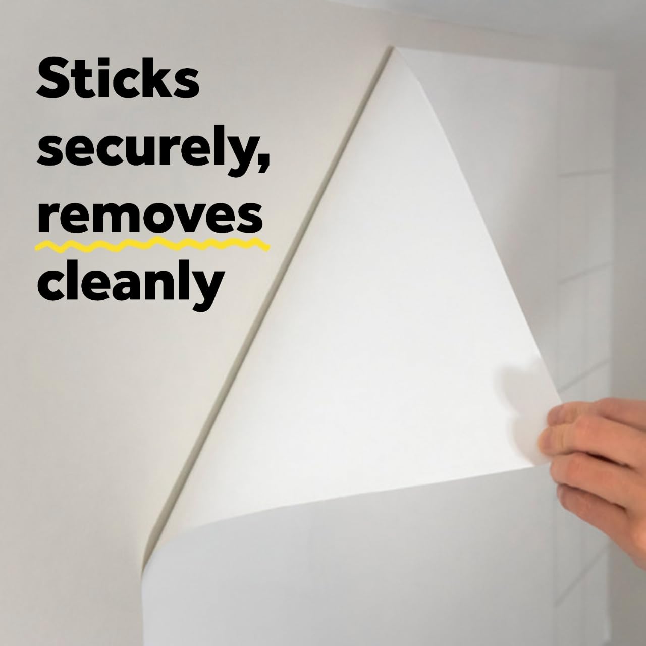 Post-it Dry Erase Whiteboard Film Surface for Walls, Doors, Tables, Chalkboards and More, Removable Sticky White Board , Stain-Proof, Easy Installation, 6 x 4 ft Roll