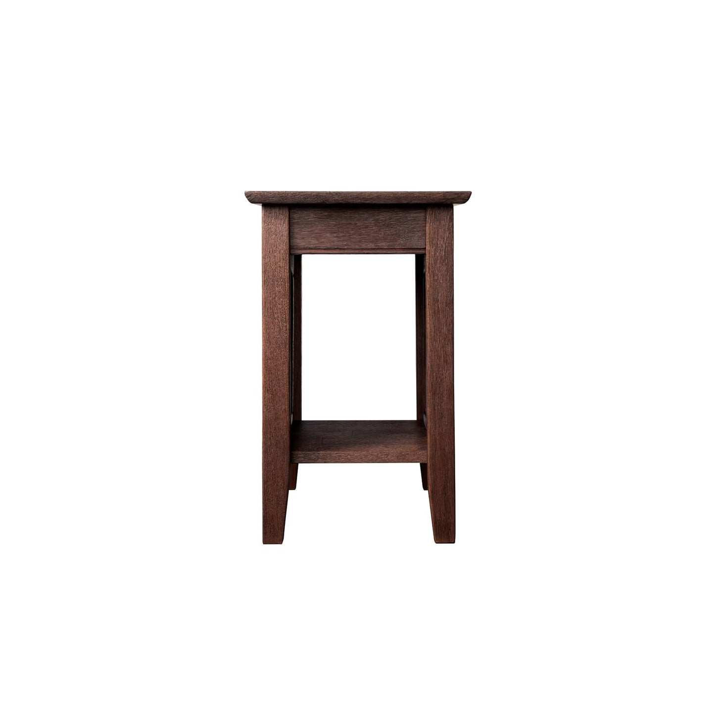 AFI Nantucket Chair Side Table with Built-in Charger in Burnt Amber