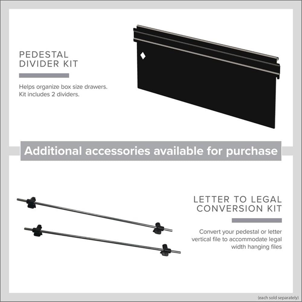 Hirsh 15" W 2 Drawer Vertical File Cabinet, Black, Letter 18578-1 Each