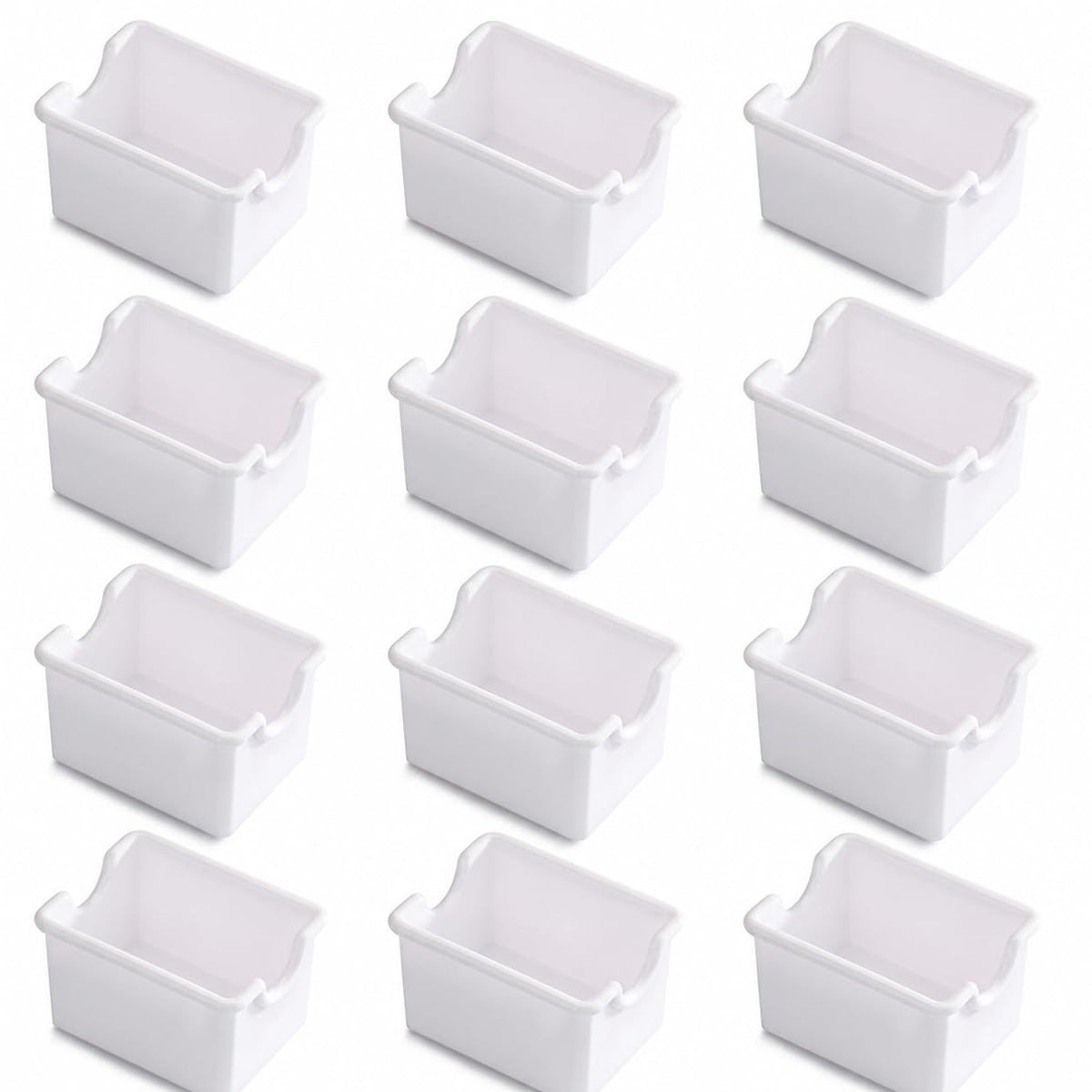 New Star Foodservice Restaurant Grade Plastic Sugar Packet Holder, White, Set of 12