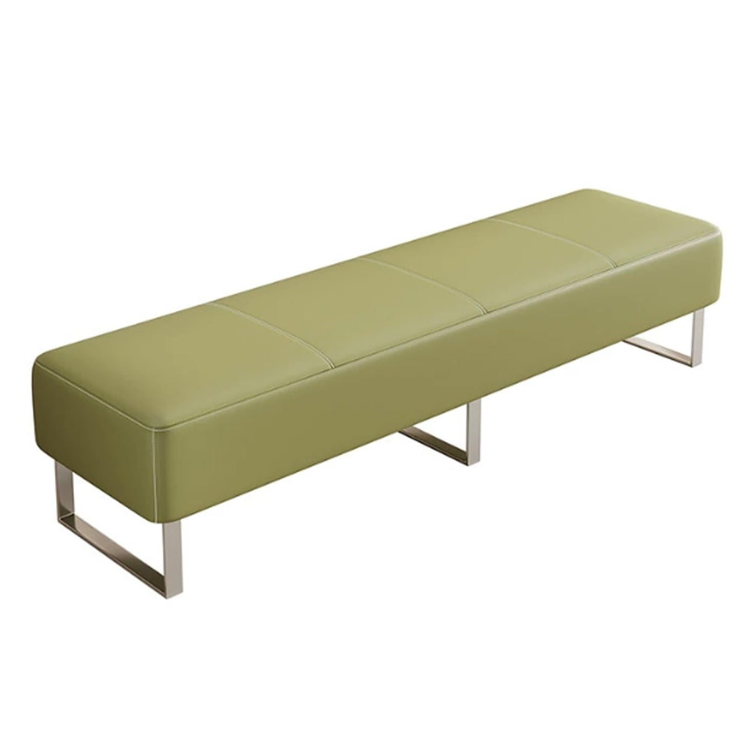 DLYZAYE Office Guest Chairs, Reception Sofa with PU Cushion, Waiting Room Furniture for Airport, Clinic, Hospital, Bank & Salon - Green Leisure Sofa (71in/180cm)