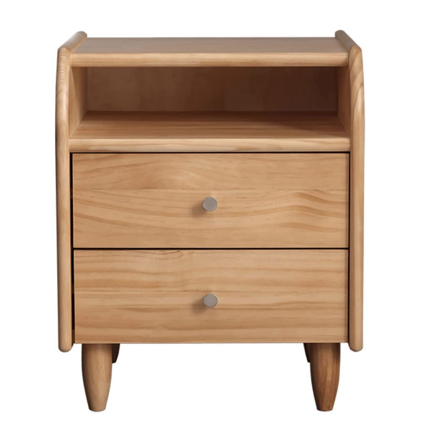 KG7HQRP Nightstand with 2 Drawers - Bedside Furniture Solid Wood End Table Chest for Home Bedroom Accessories Office Pure Copper Handle (Color : D) (B)
