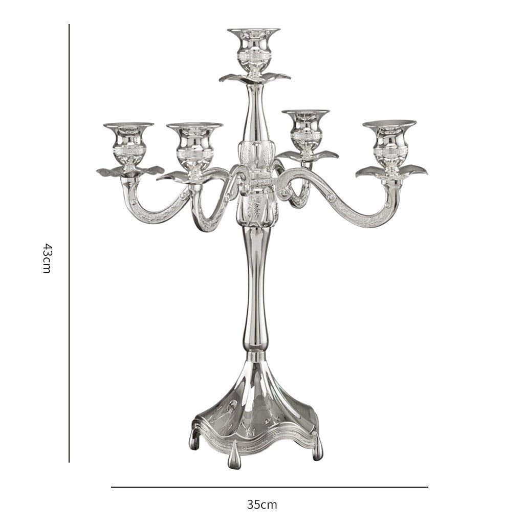 XILIN-1987 Candle Holderss Romantic Candlelight Dinner Wedding Decorations Props Candlestick, 5 Heads Candlesticks Decorative Candlestick