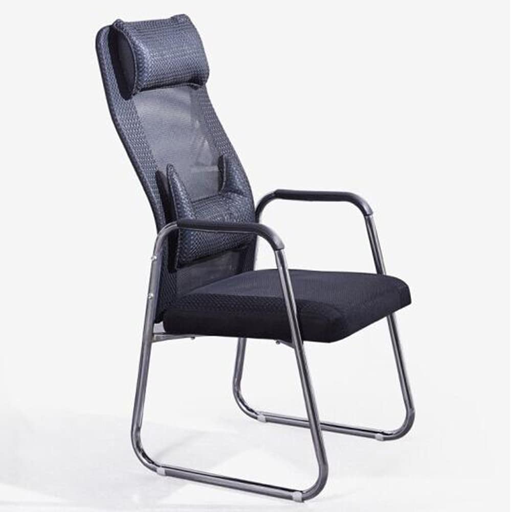 Mesh Conference Chair High Back Office Chair with Black Steel Feet Modern Cantilever Desk Chair for Office Boardroom Visitors Computer Chair (Black)
