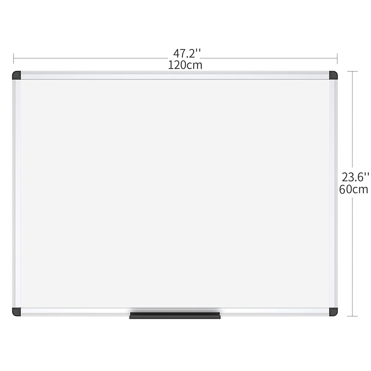 VIZ-PRO Magnetic Whiteboard/Dry Erase Board, 48 X 24 Inches, Includes 1 Eraser & 2 Markers & 4 Magnets