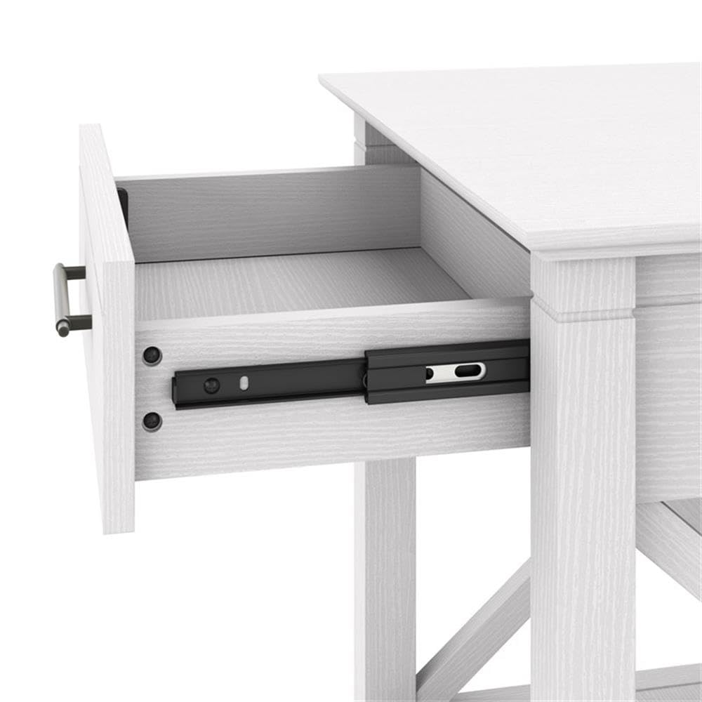 Bush Home Key West Coffee Table with Storage in Pure White Oak