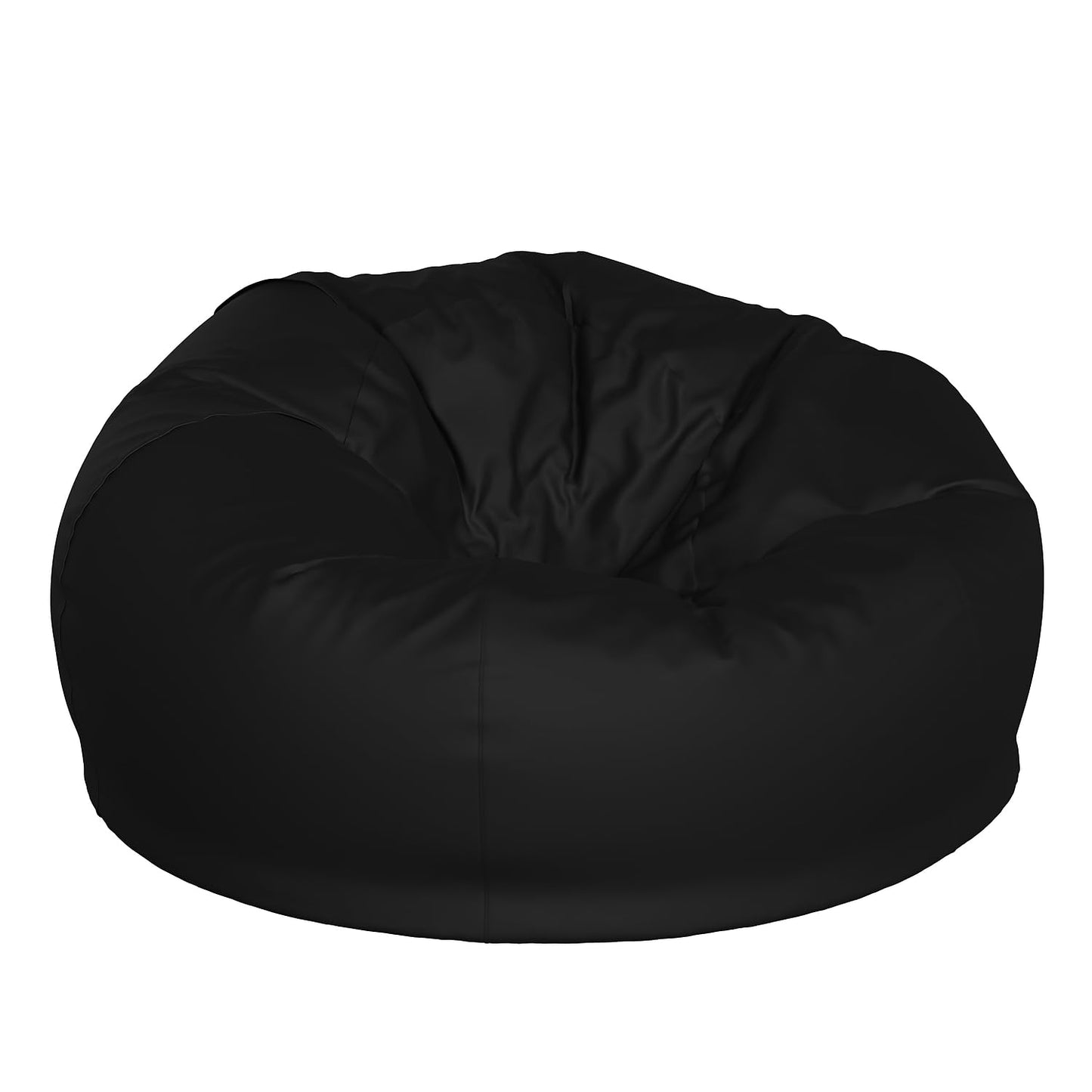 Flash Furniture Duncan Oversized Solid Black Bean Bag Chair for Kids and Adults