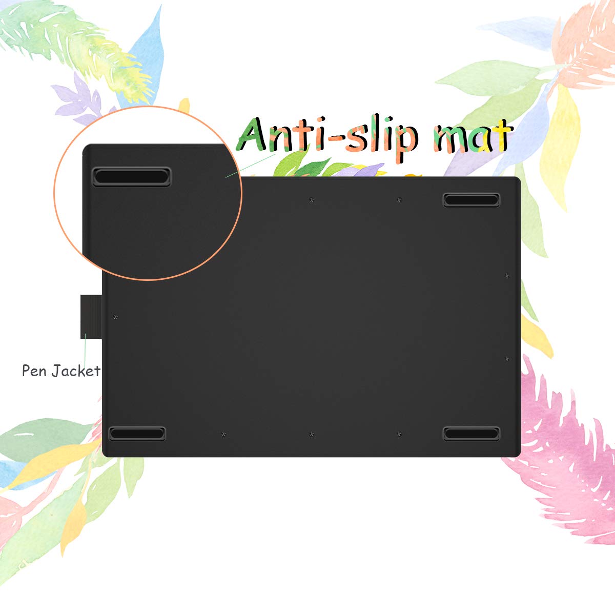 Drawing Tablet GAOMON M106K PRO 10 x 6.25 inches Large Graphic Tablet, Digital Art Tablet Supports Tilt Function with 12 Shortcut Keys, Battery-Free Stylus, Work with Mac, Windows PC & Android