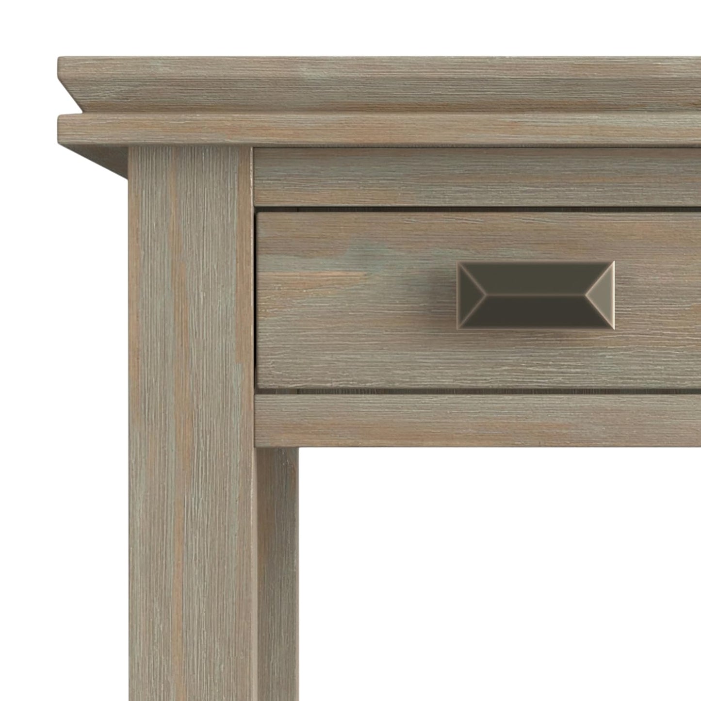SIMPLIHOME Artisan SOLID WOOD 14 inch Wide Rectangle Transitional Narrow Side Table in Distressed Grey for the Living Room and Bedroom