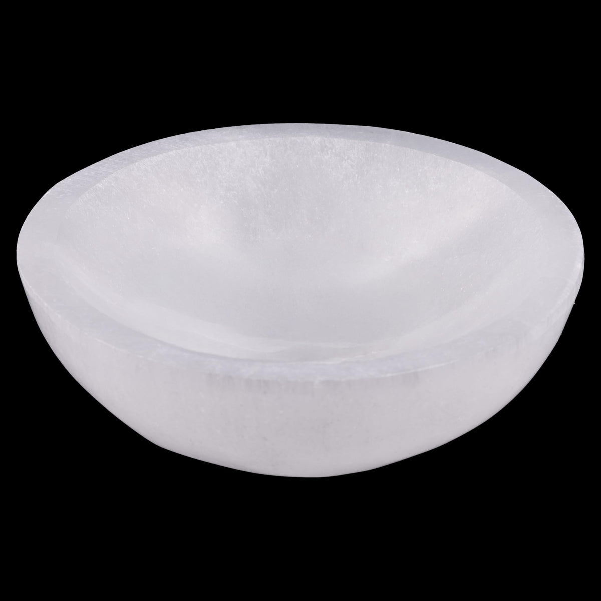 Selenite Bowl for Crystals Charging – 4" Selenite Crystal Bowl – Mined & Crafted in Morocco – Ideal for Cleansing & Recharging Crystals & Healing Stones - Protection Crystals - Spiritual Gift & Decor