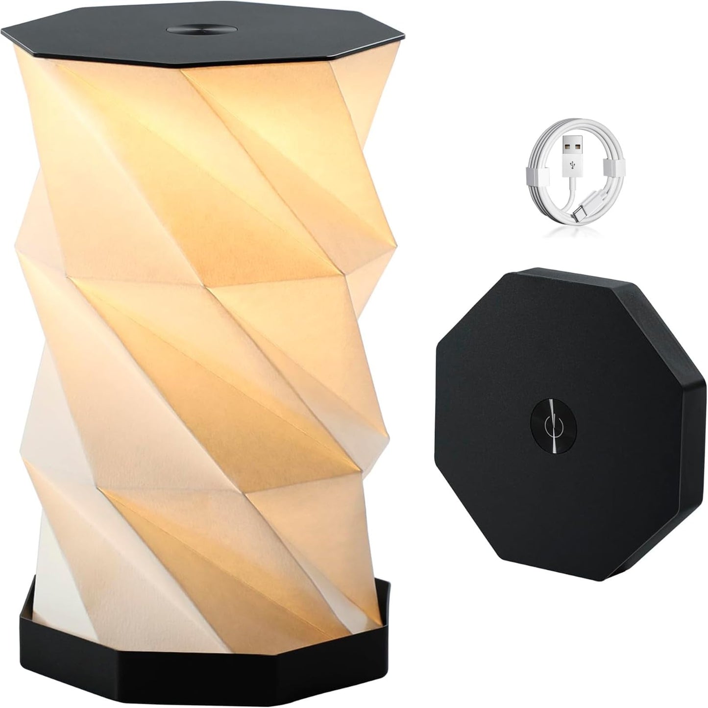 RYBG Portable Foldable LED Desk Lamp,24V 300Ah Dimmable Touch Control Light Art Lamp,Portable Rechargeable Mini Desk Lamp for Travel, Bedroom, Study Room, and Camping Ideal Gift