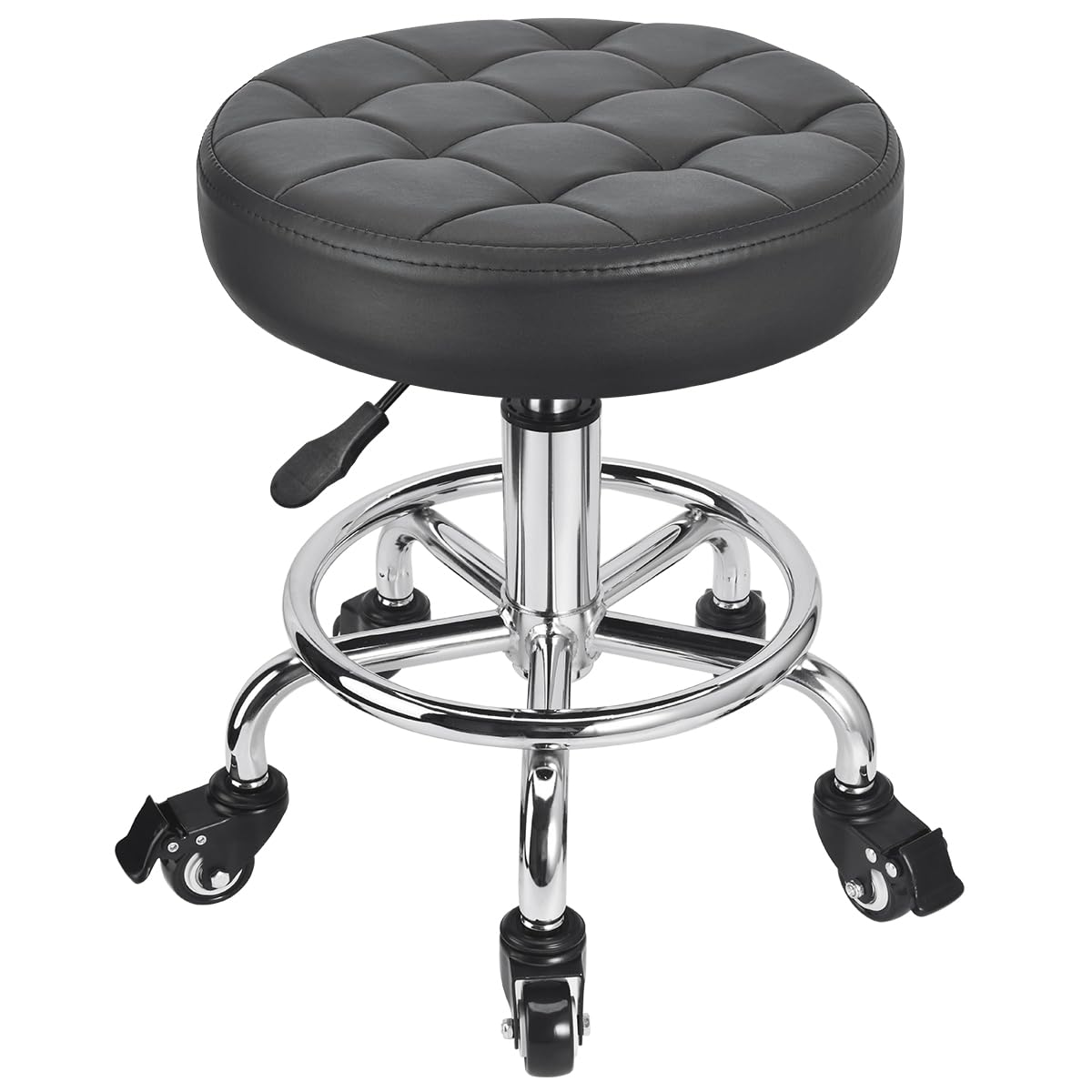 JOSTZHXIN Low Height Roller Stool Height Adjustable, Mechanic Stool Low Rolling Chair, Footstool Modern Roller Seat for Salon SPA Home Office Garage Shop (Style 3)