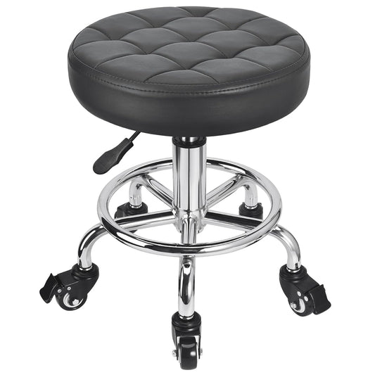 JOSTZHXIN Low Height Roller Stool Height Adjustable, Mechanic Stool Low Rolling Chair, Footstool Modern Roller Seat for Salon SPA Home Office Garage Shop (Style 3)